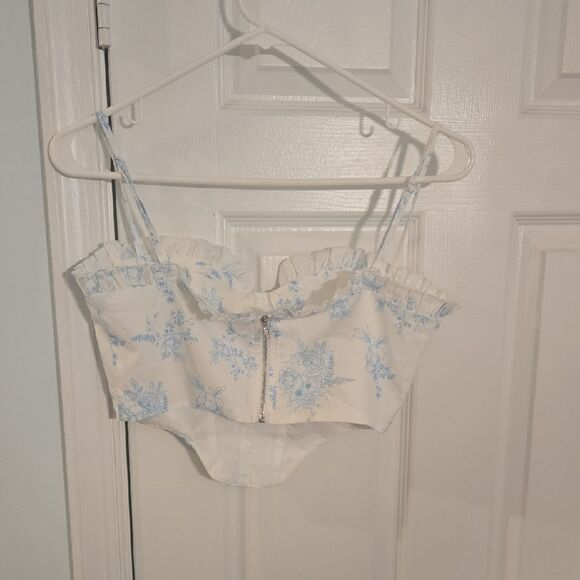 Cider Blue and White Lace Bra Intimates - Picture 4 of 6